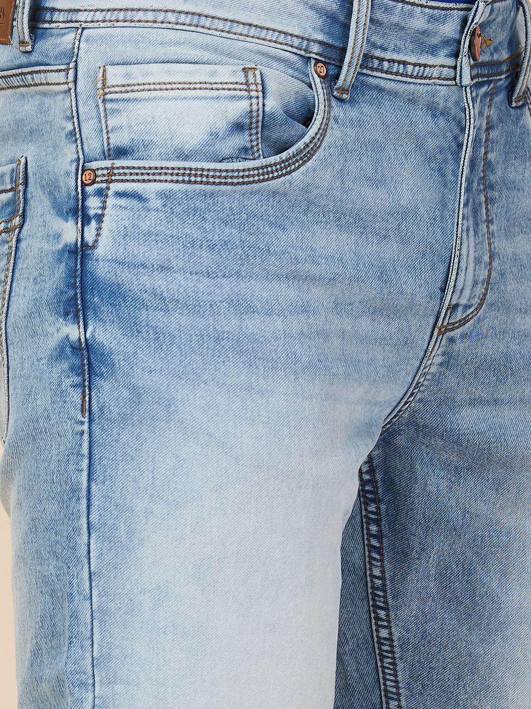 Being Human Men Straight Fit Mid-Rise Heavy Fade Stretchable Jeans