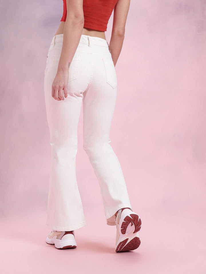 DressBerry Women Flared High-Rise Stretchable Jeans