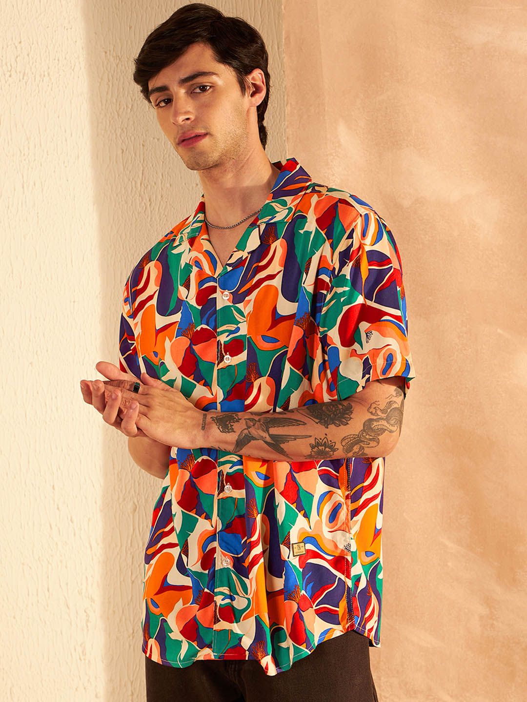 DENNISON Smart Block Printed Casual Shirt