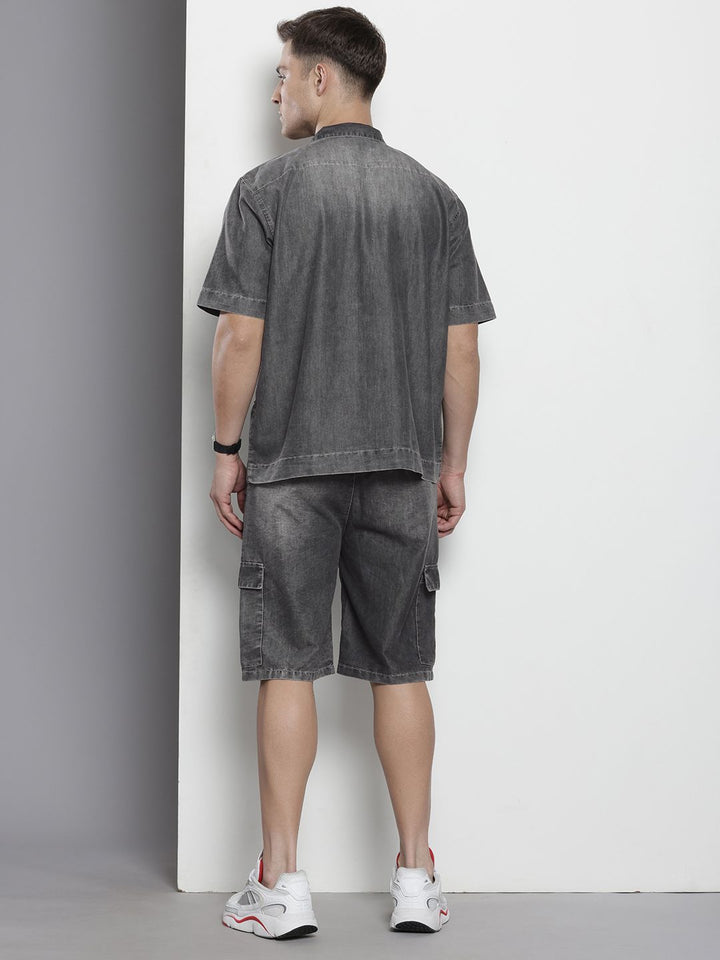 The Indian Garage Co Faded Boxy Fit Denim Utility Casual Co-Ords