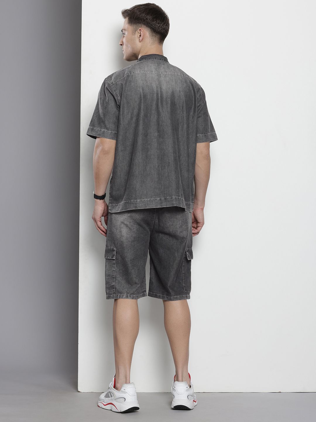 The Indian Garage Co Faded Boxy Fit Denim Utility Casual Co-Ords