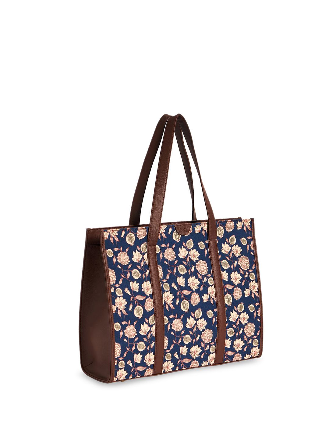 TEAL BY CHUMBAK Floral Printed Shopper Handheld Bag