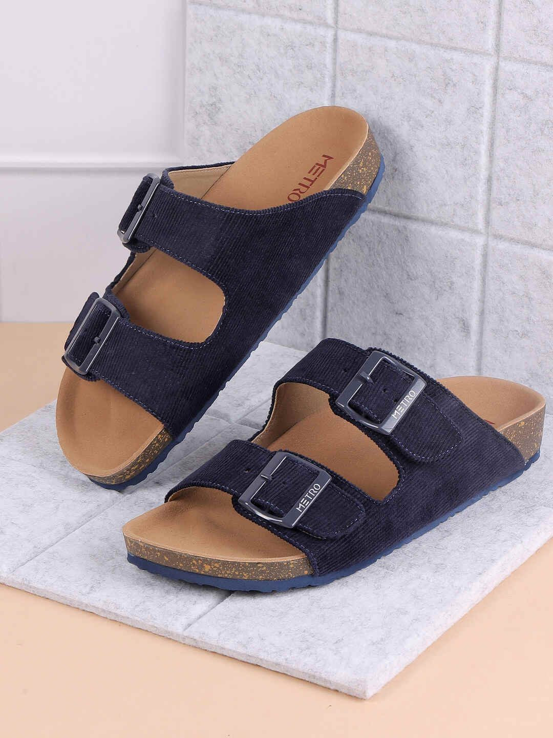 Metro Women Open Toe Flats with Buckles