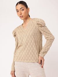 DressBerry K-Style Staple Open-Knit Textured Top