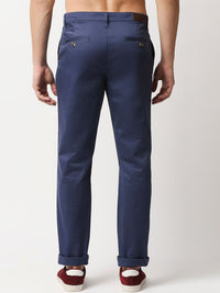 Thomas Scott Men Blue Easy Wash Smart New Millennium Fit Regular Chinos Trousers