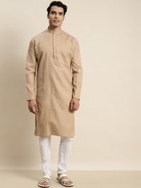 SOJANYA Lelaki Cotton Linen Kurta Lurus