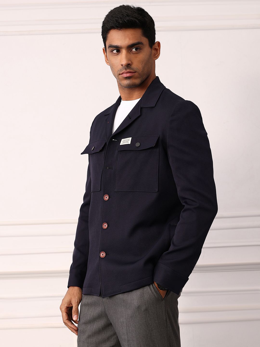 Mr Bowerbird Double Pocket Resort Collar Tailored Jacket