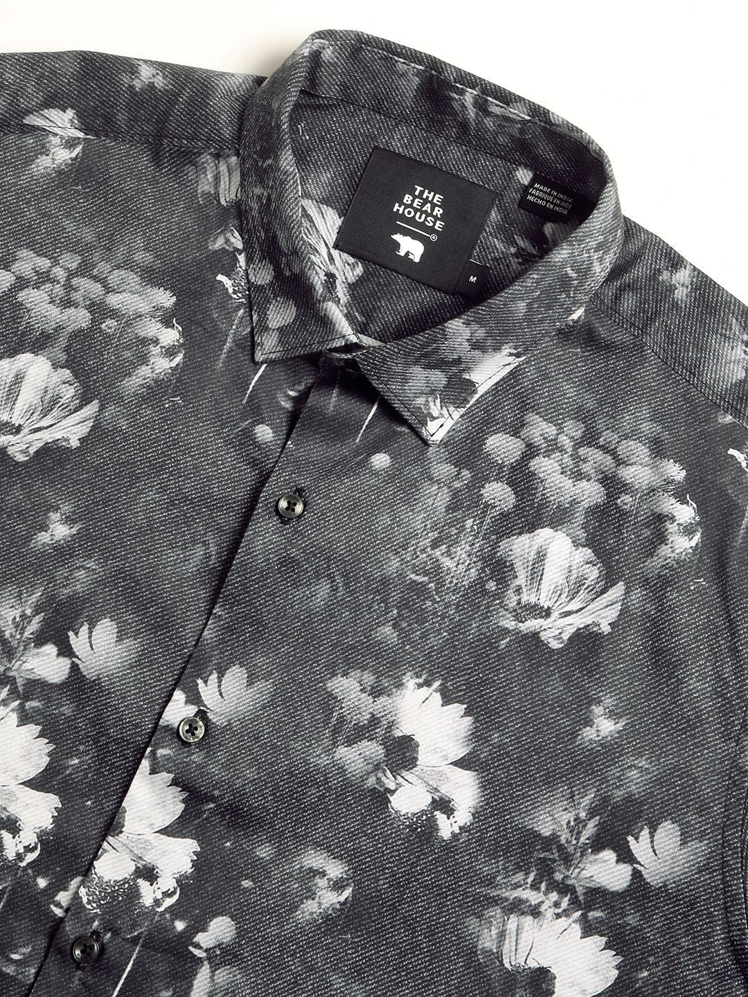 THE BEAR HOUSE Pure Cotton Printed Slim Fit Casual Shirt