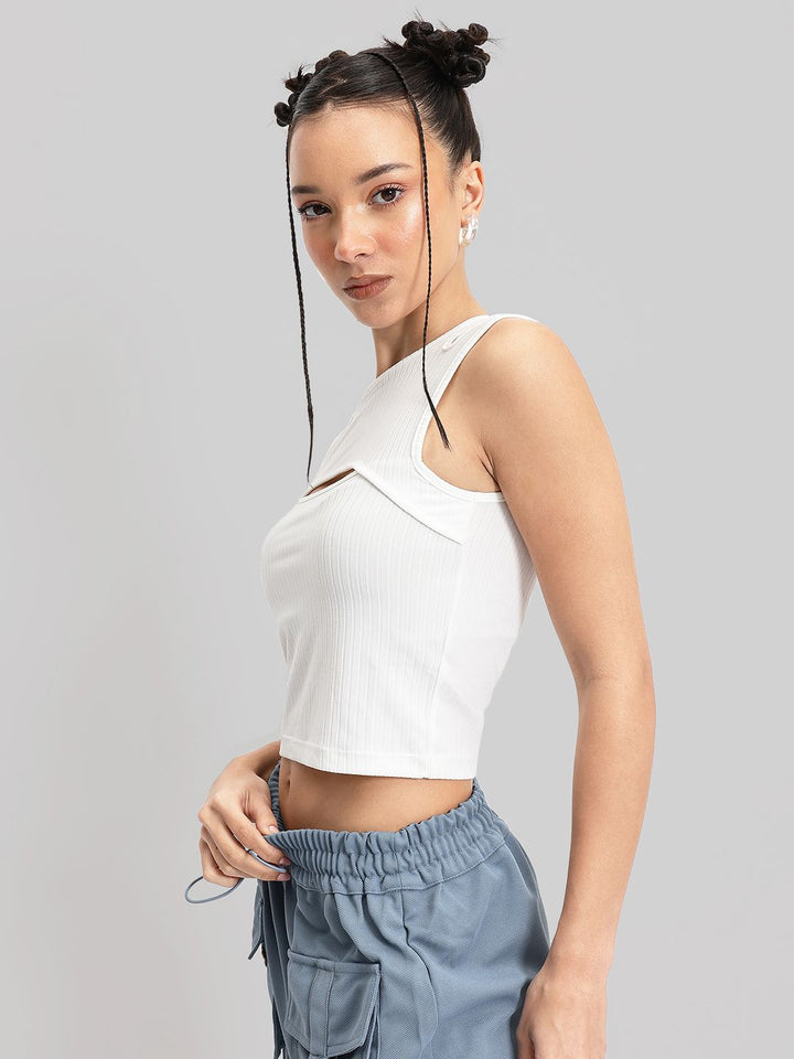 DressBerry City Chic Cutout Ribbed Top