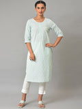 AURELIA Printed Pure Cotton Straight Kurta