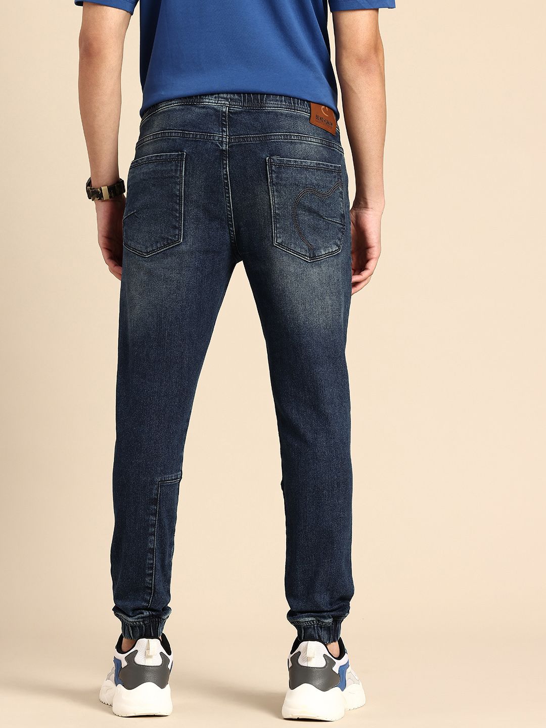 Being Human Men Heavy Fade Stretchable Joggers
