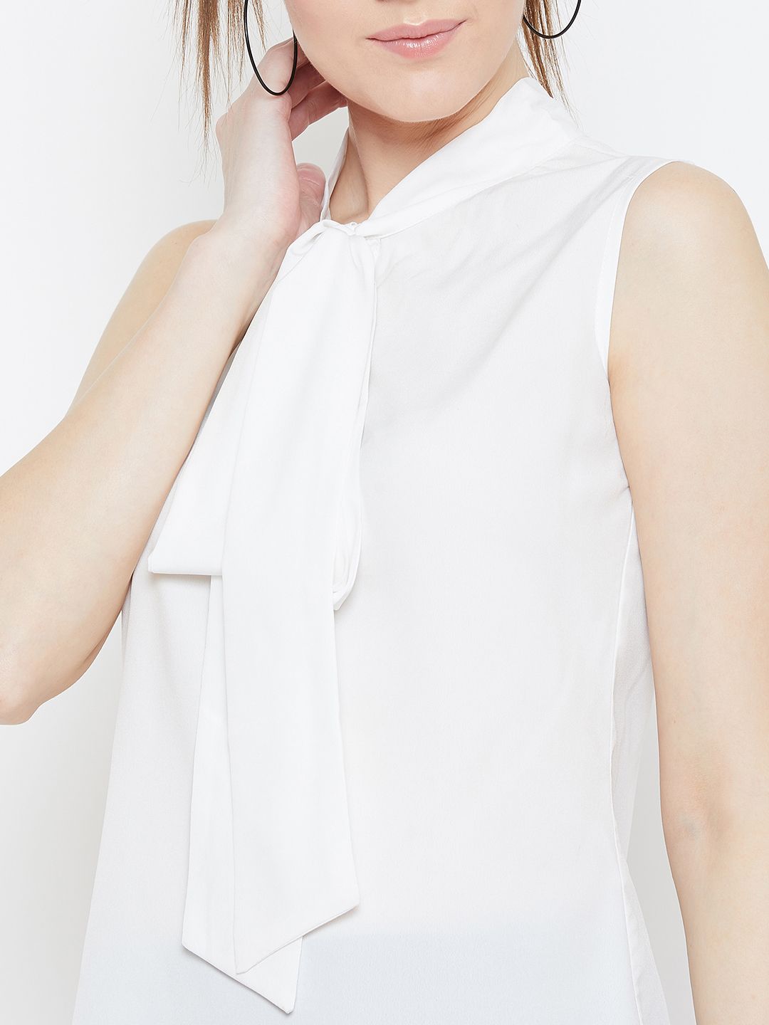 Berrylush Women White Solid Top