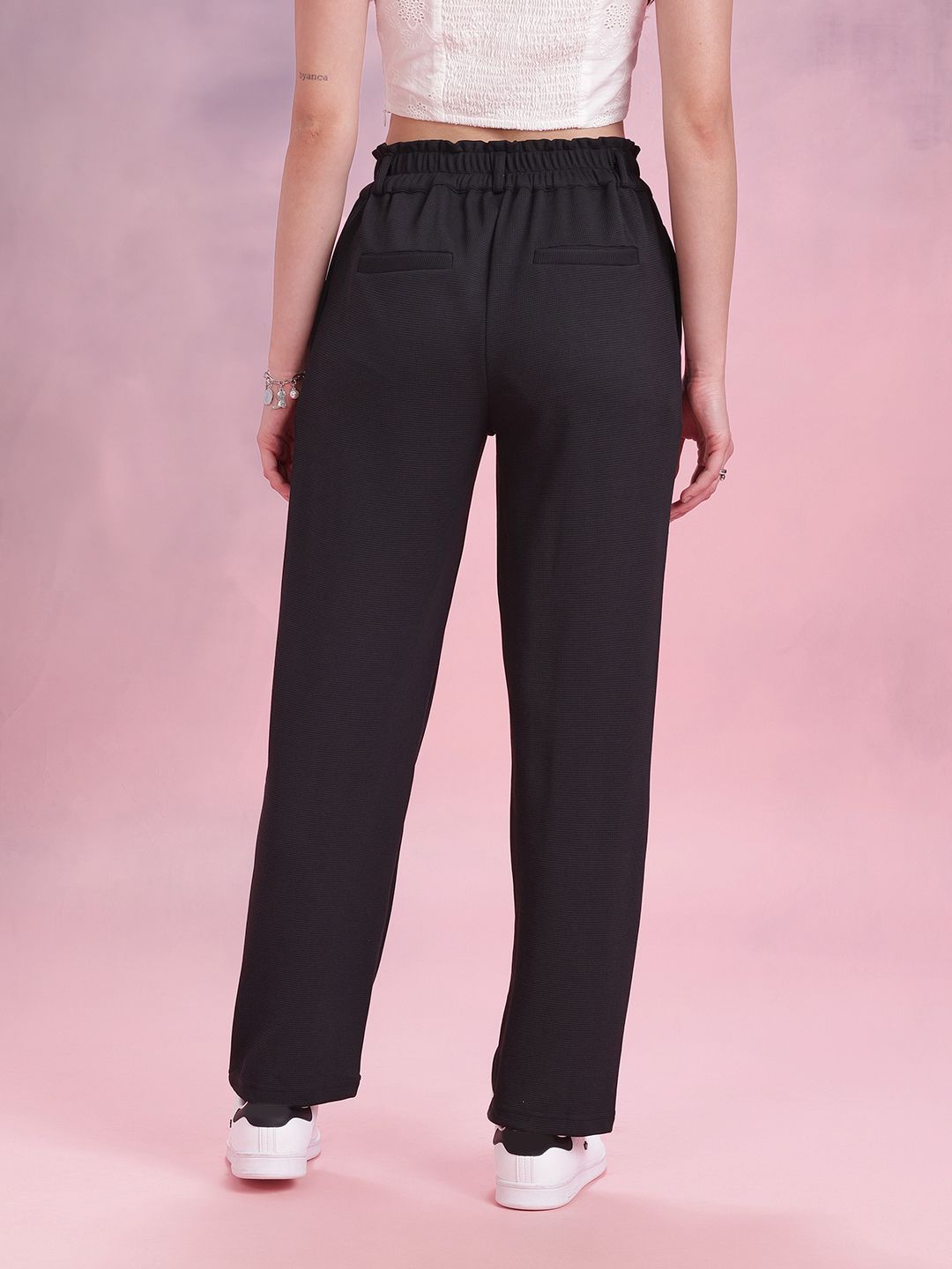 DressBerry Women Textured Trousers