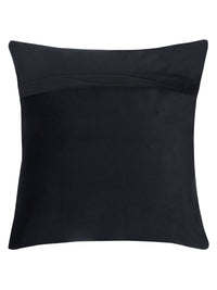 HOSTA HOMES Black & Silver Set of 2 Ethnic Motifs Velvet Square Cushion Covers