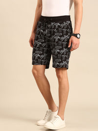 Being Human Men Pure Cotton Typography Printed Regular Shorts