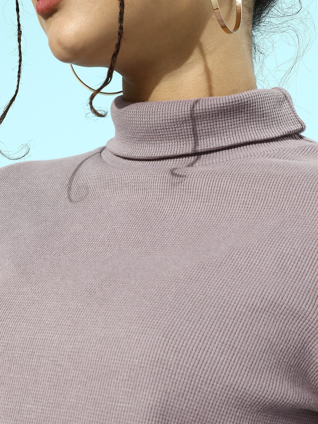 STREET 9 Women Beautiful Grey Solid Knitted Top