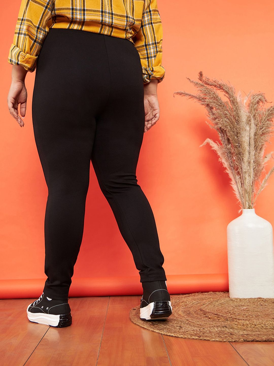 SASSAFRAS Curve Women Plus Size High Waist Jeggings