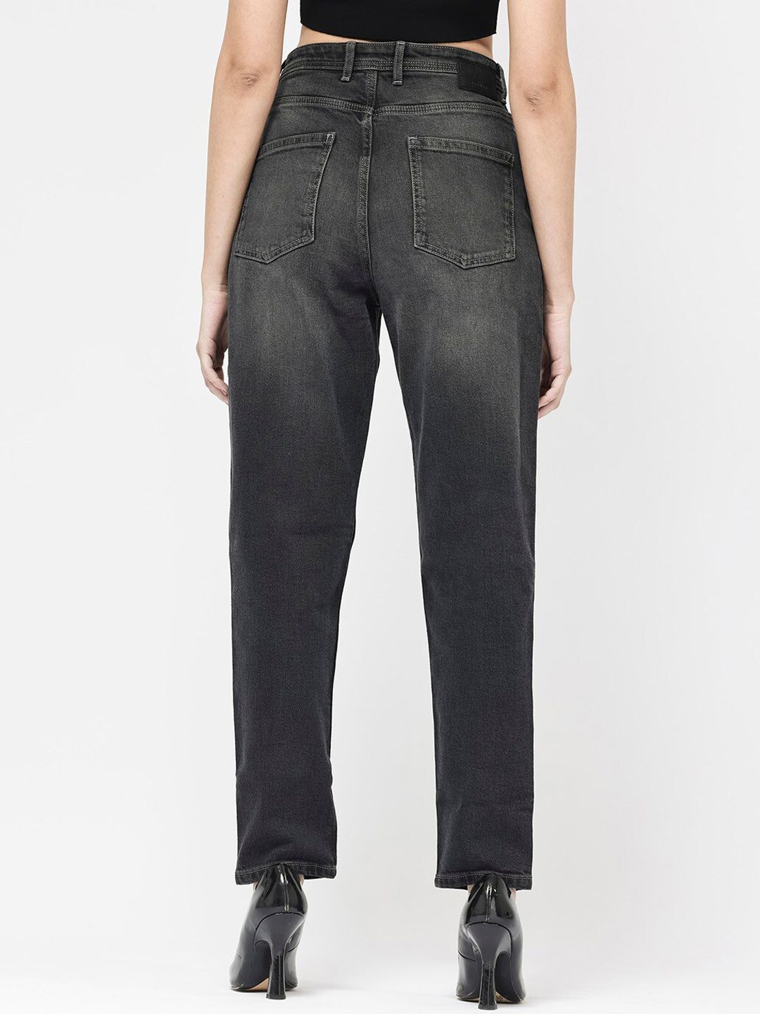 RAREISM Women Clean Look Mid-Rise Comfort Light Fade Cotton Jeans