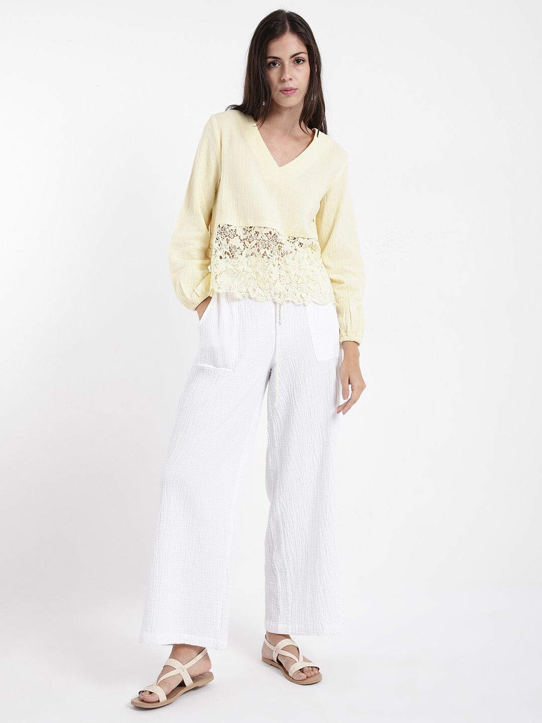 RAREISM Cotton Styled Back Top