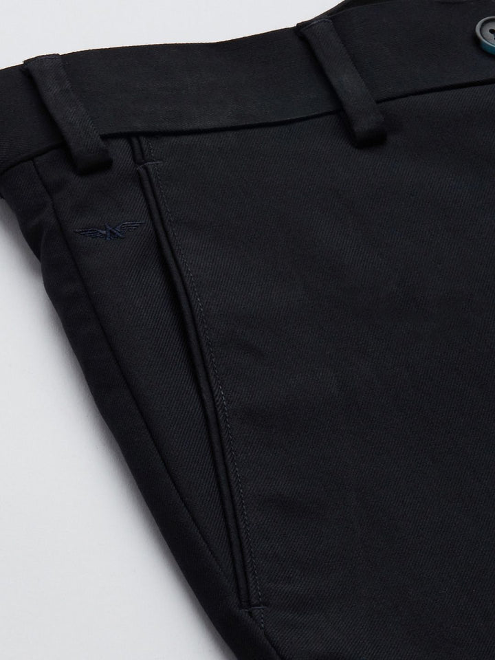 Park Avenue Men Navy Blue Trousers