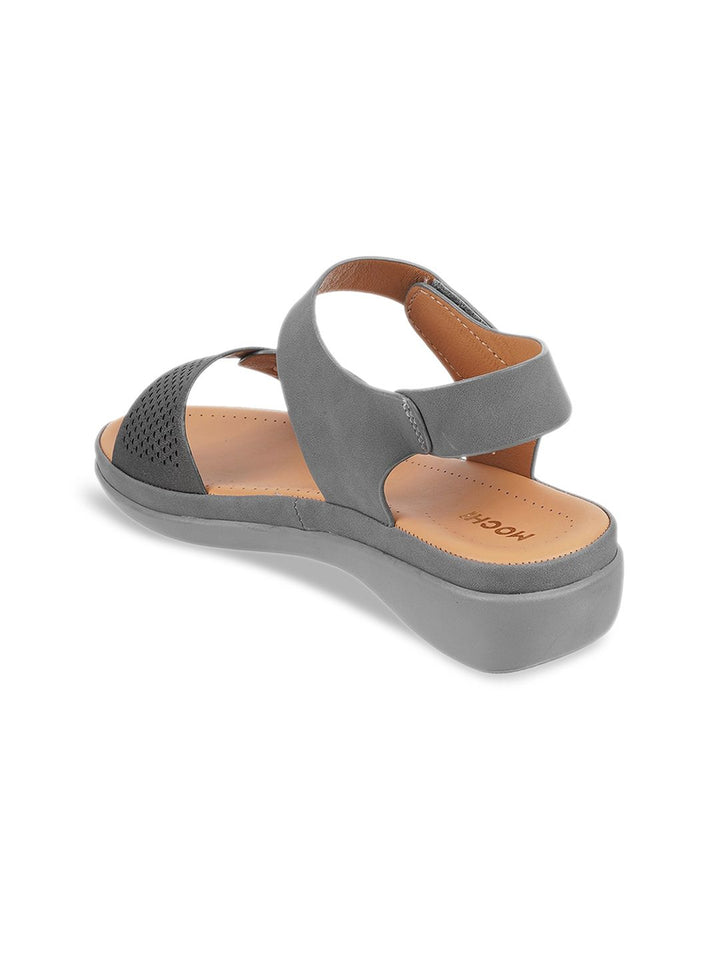 Mochi Textured Backstrap Suede Open Toe Flats
