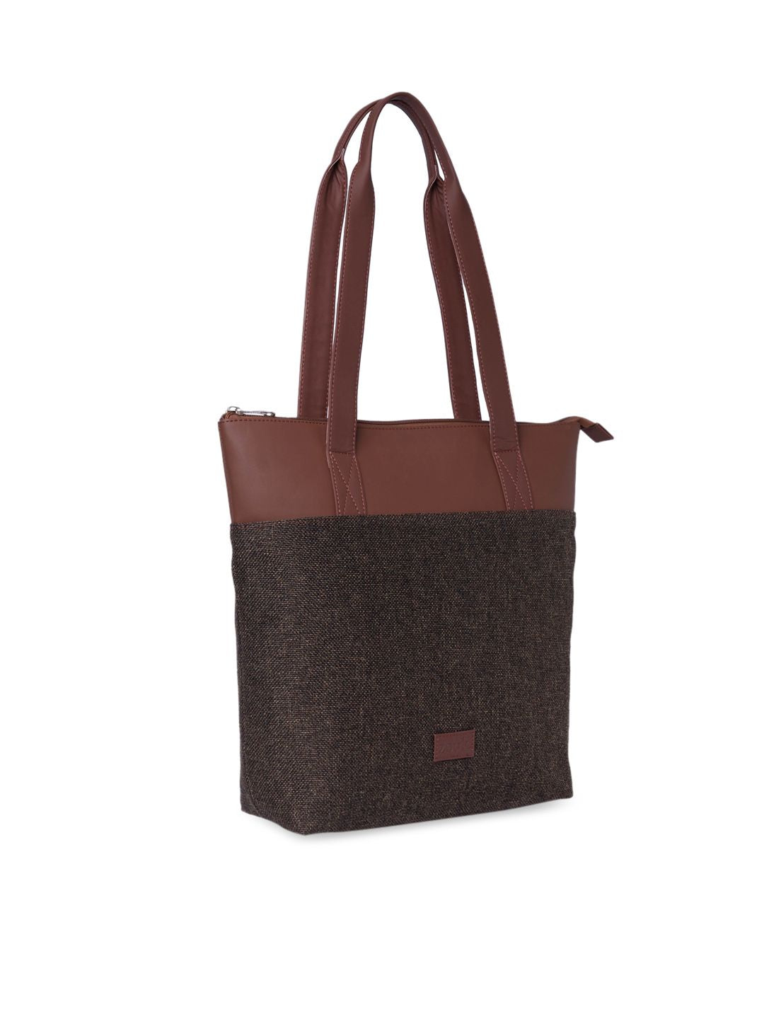 ZOUK Colourblocked Shopper Tote Bag
