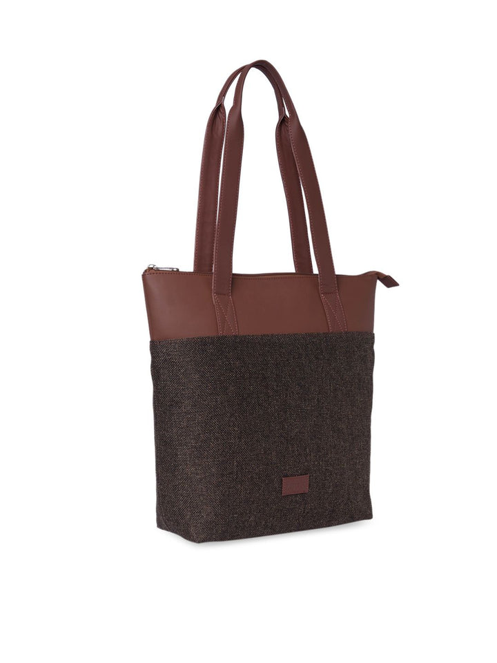 ZOUK Colourblocked Shopper Tote Bag