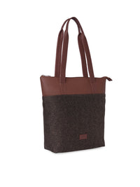 ZOUK Colourblocked Shopper Tote Bag