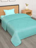 Story@home Blue Striped Ac Room Reversible Single Bed Comforter