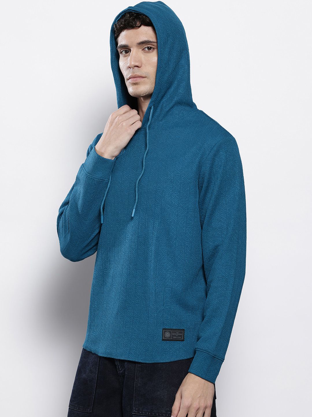 The Indian Garage Co Knitted Hooded Relaxed Fit T-shirt