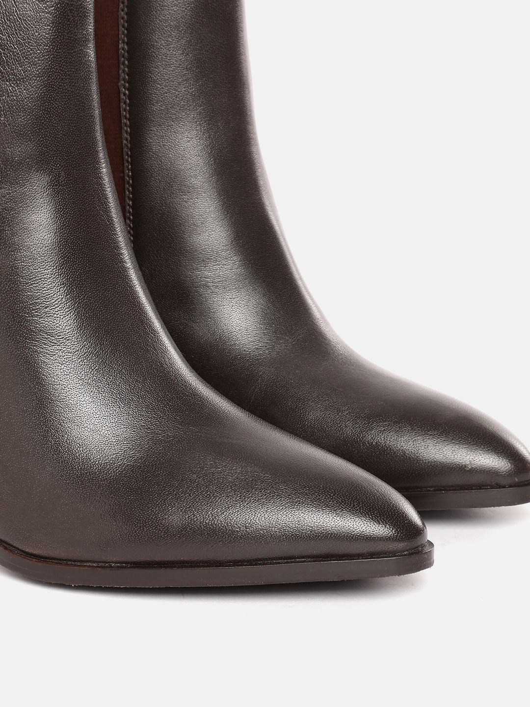 Lino Perros Women Point Toe Chelsea Boots with Block Heels