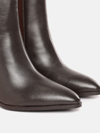 Lino Perros Women Point Toe Chelsea Boots with Block Heels