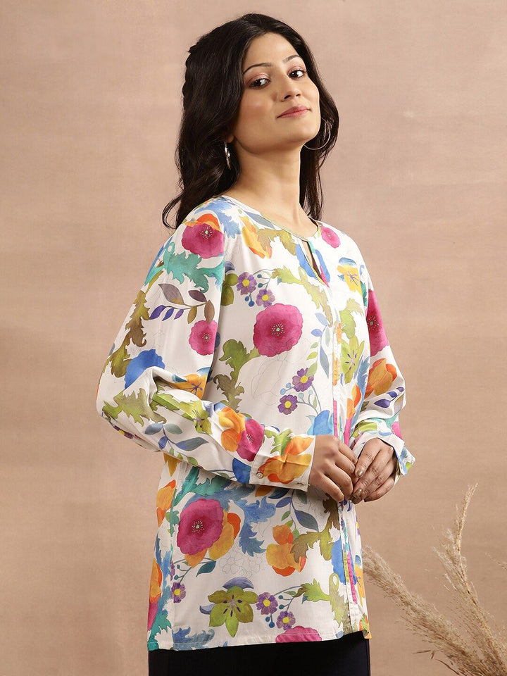W Floral Printed Top