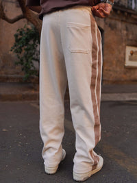 Powerlook Men Striped Baggy Fit Mid-Rise Track Pant