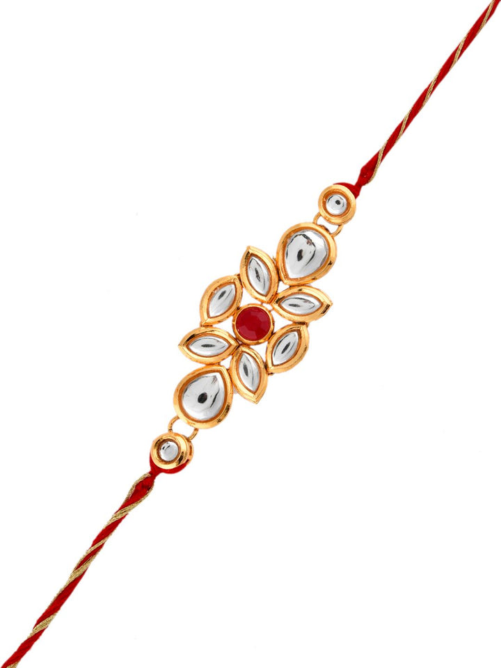 Voylla Ethnic Kundan Polki Thread Rakhi