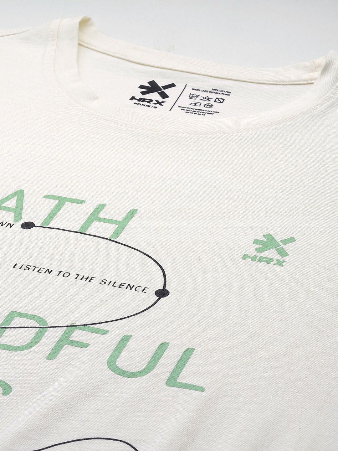 HRX by Hrithik Roshan Typography Print Pure Cotton Yoga T-shirt