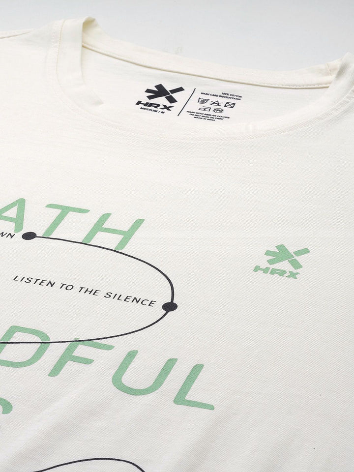 HRX by Hrithik Roshan Typography Print Pure Cotton Yoga T-shirt