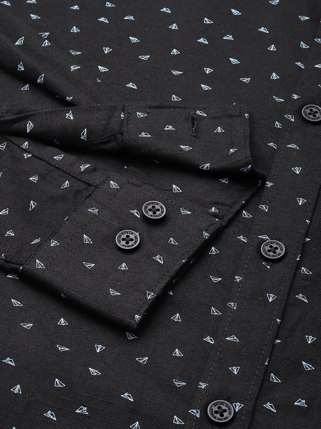 Being Human Slim Fit Geometric Printed Pure Cotton Casual Shirt