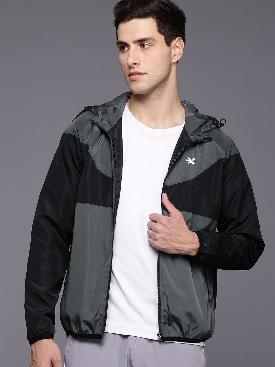 HRX by Hrithik Roshan Men Colourblocked Rapid-Dry Running Jacket