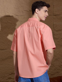 DENNISON Men Embroidery Oversized Cotton Casual Shirt