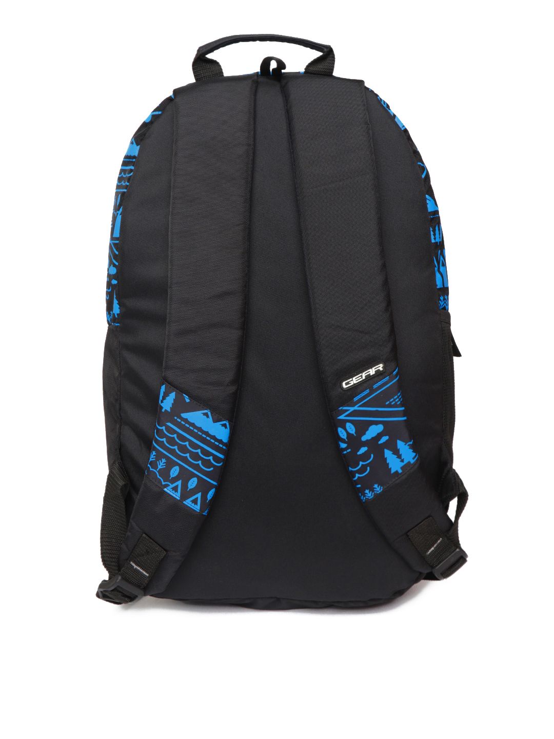 Gear Unisex Black & Blue Graphic Backpack