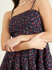 Berrylush Floral Printed Layered Playsuit