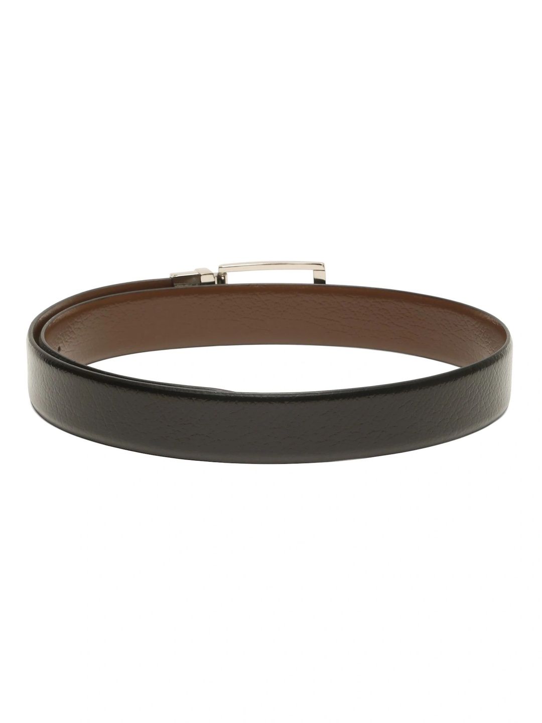 Teakwood Leathers Men Textured Leather Reversible Formal Belt