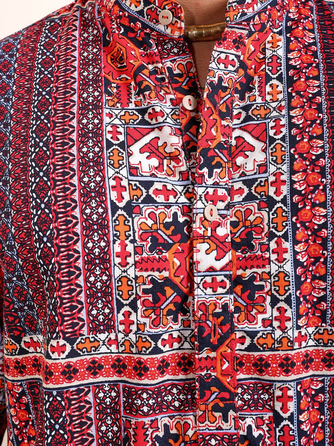 The Indian Garage Co Men Regular Fit Indie Printed Resortwear Shirt
