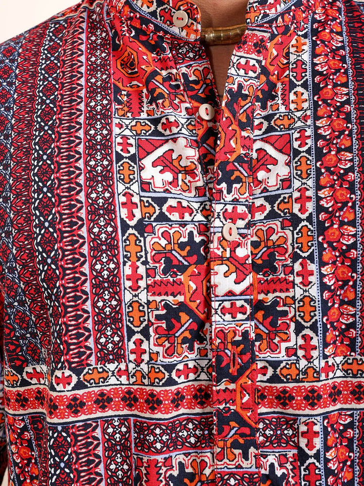 The Indian Garage Co Men Regular Fit Indie Printed Resortwear Shirt