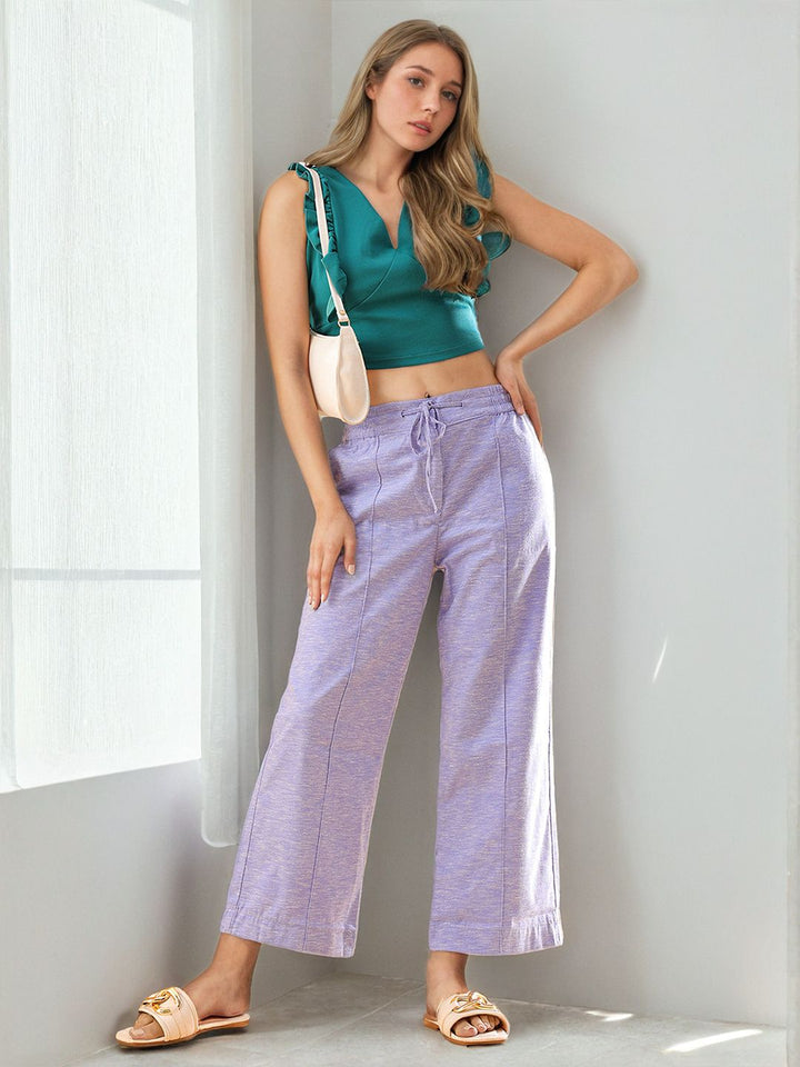 Freehand by The Indian Garage Co Women Straight Fit Parallel Trousers