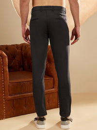 DENNISON Men Smart Tapered Fit Easy Wash 4-Way Lycra Trousers