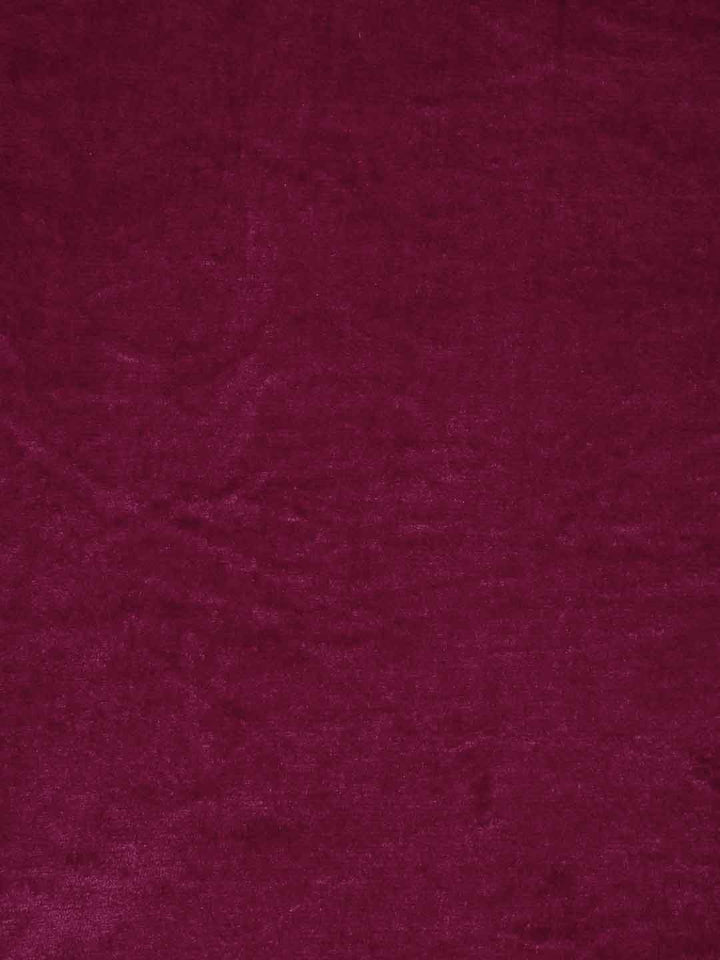 KLOTTHE Maroon Woollen 300 TC Fitted Single Bedsheet With Pillow Cover