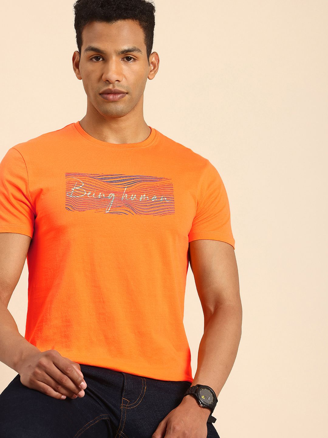 Being Human Graphic Printed Pure Cotton T-shirt
