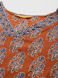 Indo Era Women Ethnic Motifs Printed Pure Cotton Kurta with Trousers & With Dupatta